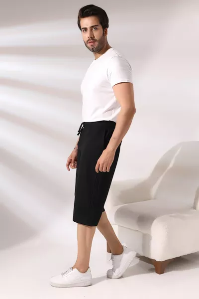 شورت كابري طويل للرجال  أسود