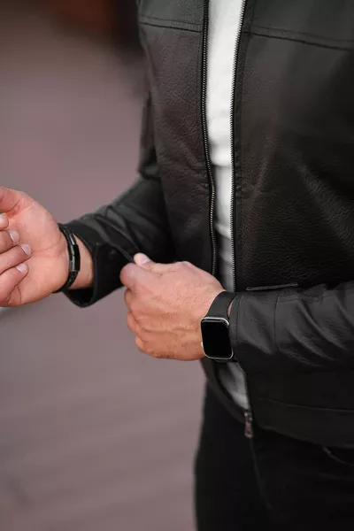 سليم صالح الرجال جاكيت جلدي