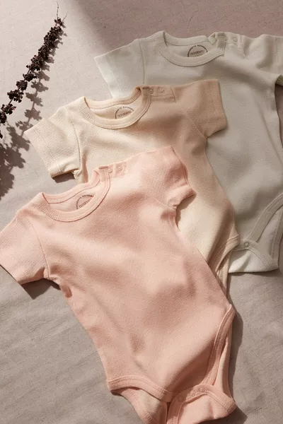 Ensemble Body 3 pièces bio unisexe certifié nouveau-né et bébé