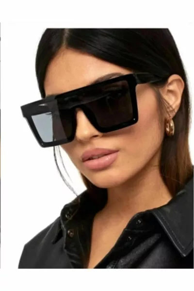نظارة شمسية كبيرة مربعة مع مرآة
