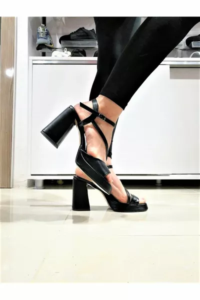 أرمي سيتي  أحذية حزام الكعب السميك Plartform