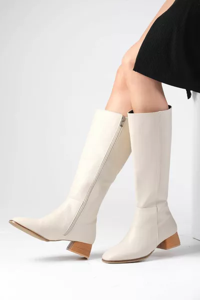 بريوني بيج سستة جانبية ، رقيقة فرو صناعي مبطنة بكعب حاد