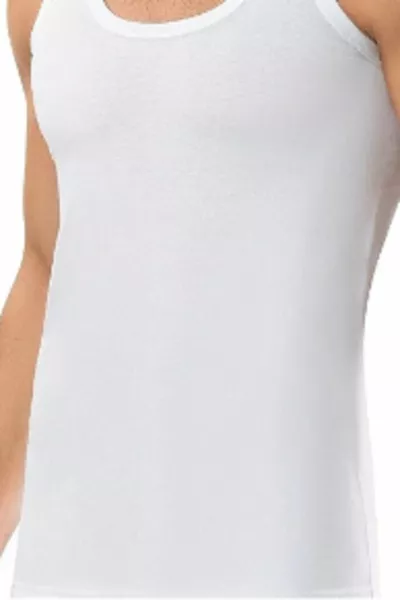  رجل 6 'قطع ٪ قطن أبيض ممشط تانك توب