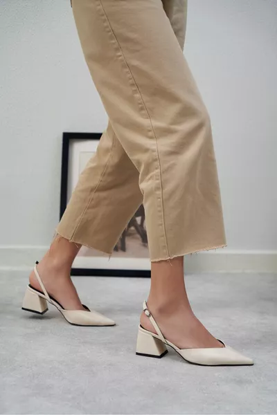 Nunu beige opaco cintura dettaglio cravatta alla caviglia tacchi da donna