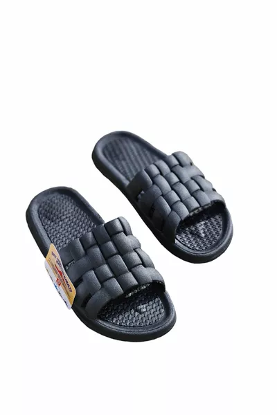 Black New Season Women Beach Balcony Bathroom Non Slip Sole Casual Slippers