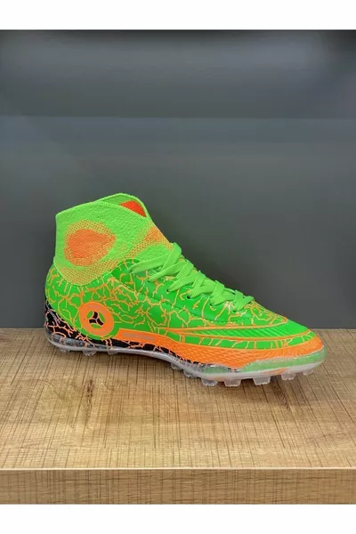 أحذية كرة القدم للشباب / الكبار جوارب رجالية Astroturf أحذية كرة القدم لكرة القدم  برتقالي أخضر