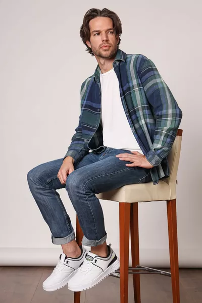  Beyaz - Siyah Erkek Sneaker Günlük Spor Ayakkabı