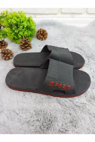 - Suola antiscivolo, nero - pantofole rosse per bagno, balcone, piscina, mare, spiaggia