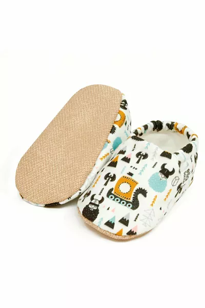 Non-Slip Sole Vikings Baby Booties, House Boots Slippers Nursery Shoes Panduf