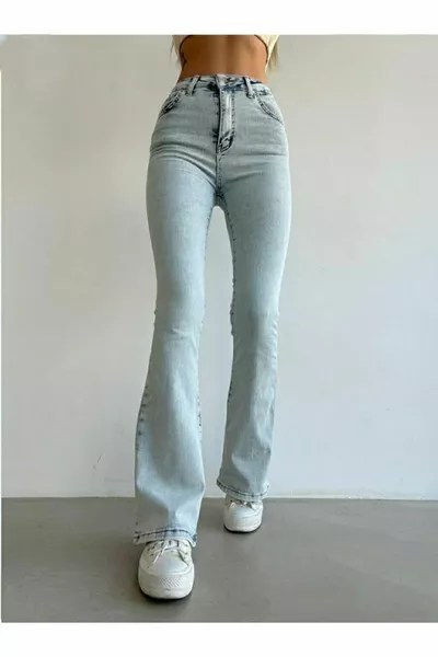 إسباني عالي الخصر كولورفاست أزرق سنو جينز