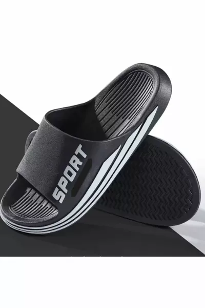 -Мъжки ежедневни чехли-Дом-Баня-Балкон-Плаж-Басейн-Море-Нехлъзгаща се подметка-Чехли