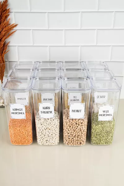  قطعة فراغ غطاء البقوليات مجموعة البقوليات المسمى حاوية تخزين الغذاء جرة ميكا  مل