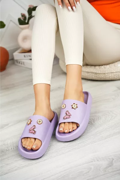 Дамски люляк камък Daily Beach Sea Pool Slippers Gel