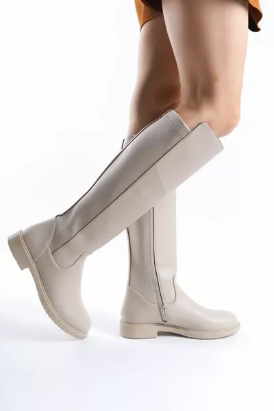 Дамски ежедневни ботуши Elastic Stretch Enpar Beige Skin - Налични