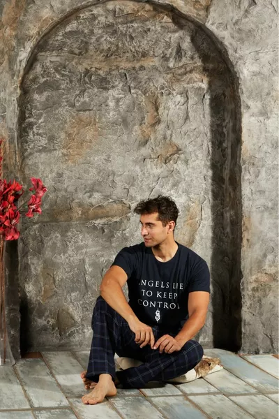 طقم بيجامة بأكمام قصيرة للرجال (SUMMER)