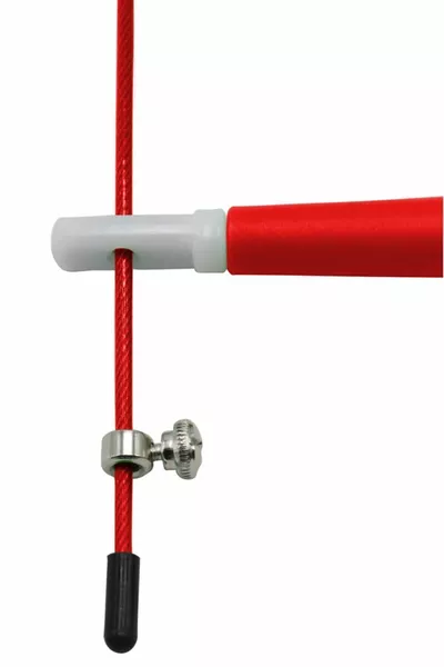 Corde à sauter rapide de vitesse Crossfit rouge rapide avec fil d’acier