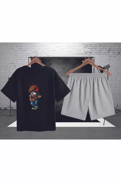 Star Gyl Winter Unisex Grey Ny Ci?ty Щампован пениран анцуг