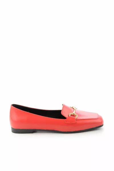 Red Women's Loafer Shoes 