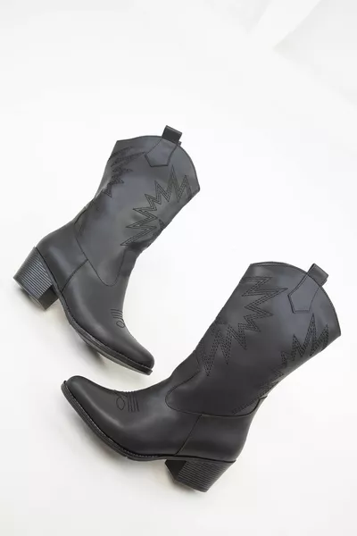 Schwarze Damenstiefel 