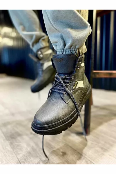 Knack High Sole Boots  Grey (Black Sole)