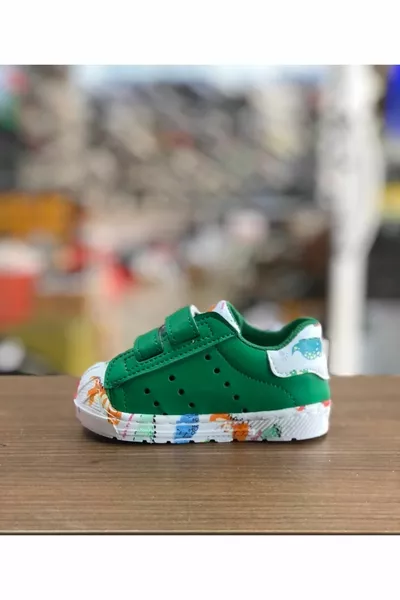 Первый шаг спортивные детские зеленые кроссовки