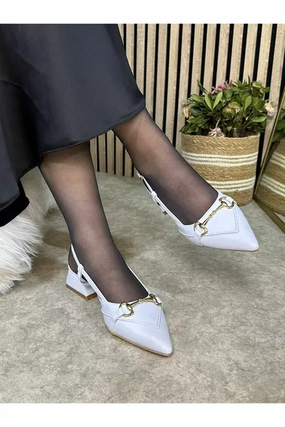 Ballerine da donna casual Scarpe da ballo con tacco corto spesso Punta a punta con fibbia regolabile 