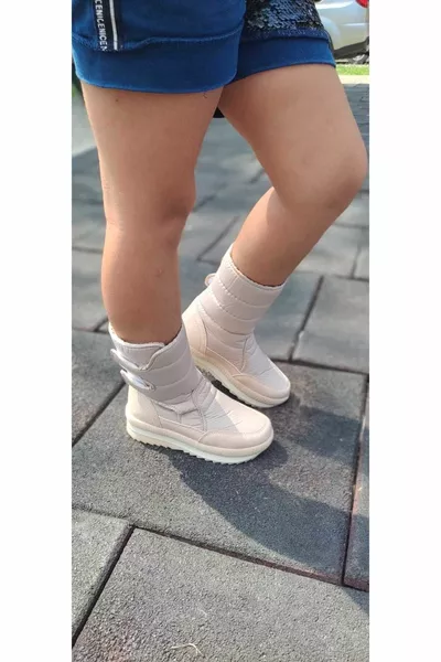 Winter boots with fur inside Velcro Non-slip Sole Kids Boots