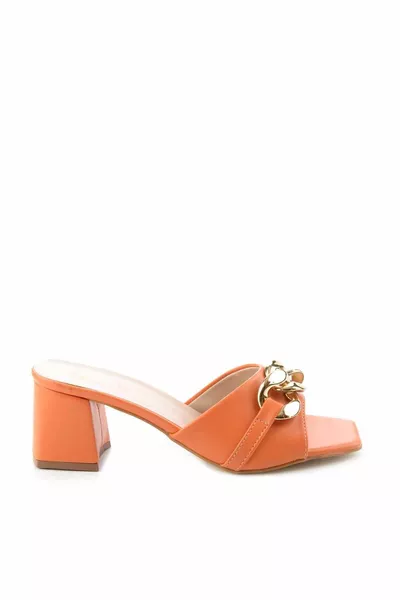 Oranje damespantoffels 