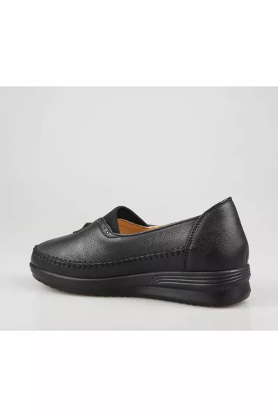  Scarpe Mamma Casual Da Donna Ortopediche In Vera Pelle Nera