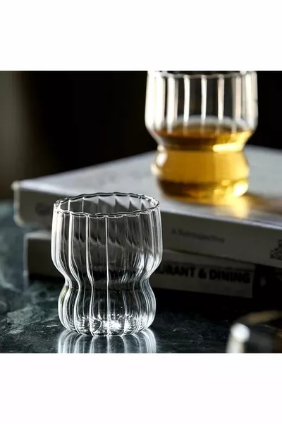 Heat Resistant Borosilicate Folded Auger Cup | Coffee and Presentation Cup - 1 piece