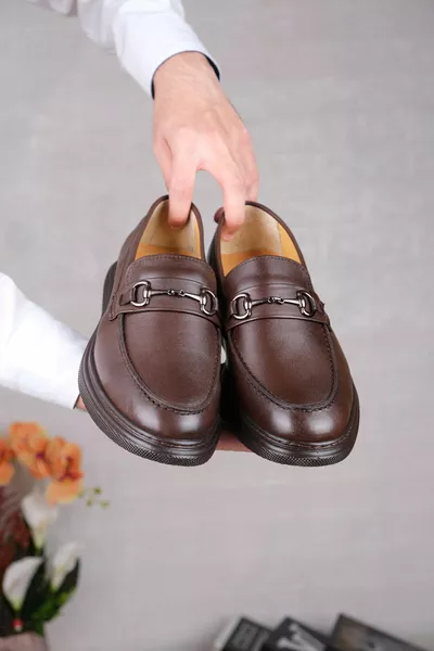 GENUINE LEATHER, ORTHOPEDIC LOAFER MEN'S SHOES