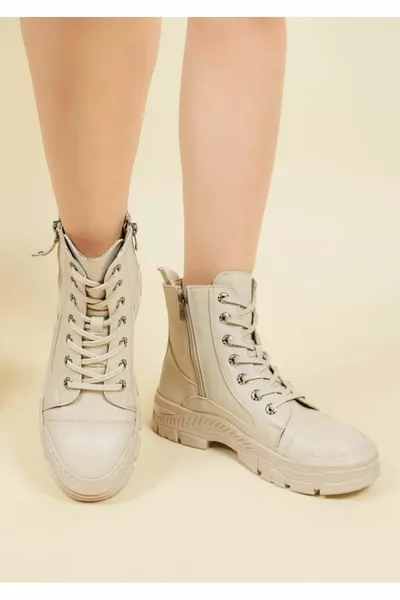 Feles Rubber Antislip Zool Postal Dames Laarzen BEIGE