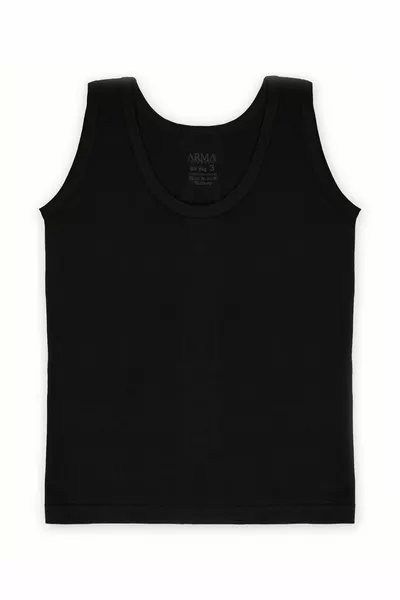 Black Boys' Tank Top 6-Pack % Cotton Jersey