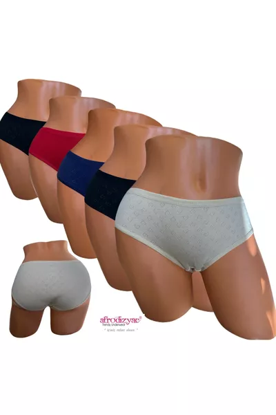 5-Pack Heart Print % Cotton Briefs