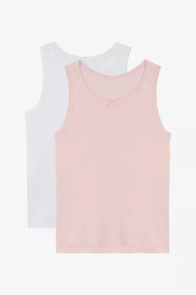 Girls' Basic Cotton 2-Pack Tank Tops