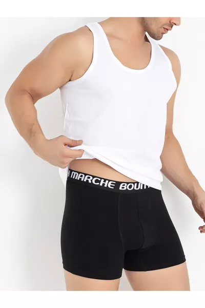 مجموعة تيشيرتات داخلية رجالية بريميوم 6 قطع قطن %