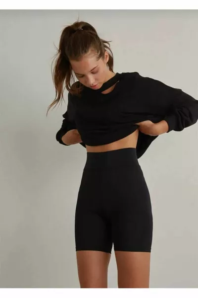 سراويل ضيقة نسائية عالية الخصر مطفية – مشدّة وأسلوب رياضي