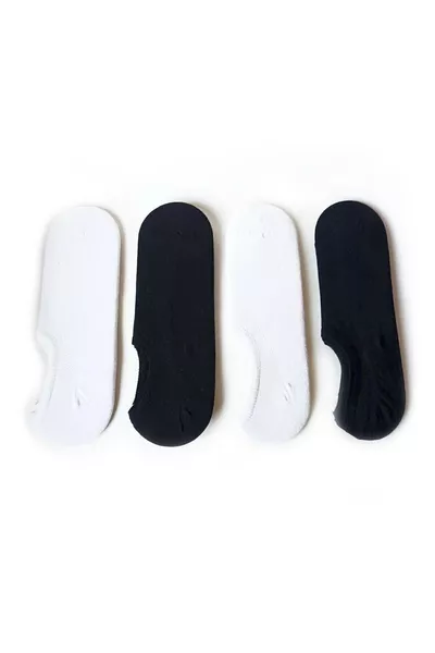 حذاء رياضي جورب سيليكوني للجنسين باللون الأسود مكون من 4 قطع 