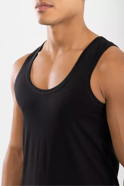 قمصان داخلية رجالية كلاسيكية عادية من القطن، حزمة 3 قطع، أسود