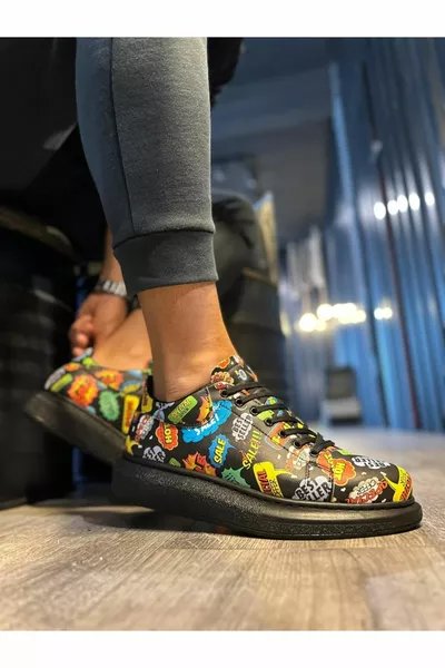 Semelle haute Chaussures décontractées imprimées colorées Hot