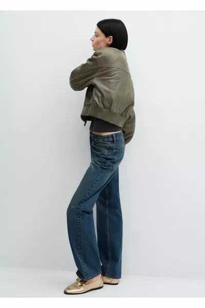 Mokassins aus Leder mit Metallic-Details