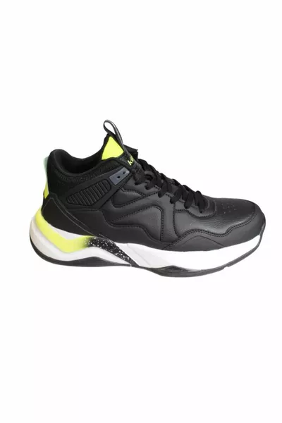 KINETIX Men's Black Ankle Basketball Sneakers
