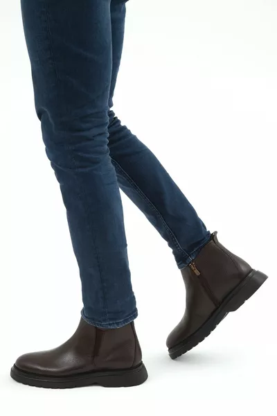 تامر تانكا جزمة كاجوال رجالي جلد طبيعي   حذاء إرك 