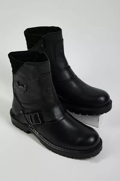 الرجال أسود أسود عارضة صالح مشبك جلد طبيعي أحذية الرجال