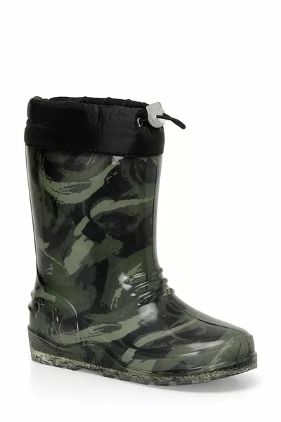 DERNA F 4PR أحذية المطر للأولاد الكاكي