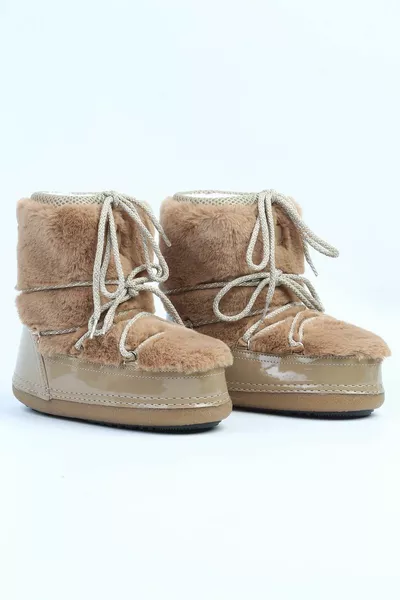 دارلا سميكة وحيد الفراء المرأة أحذية الثلج