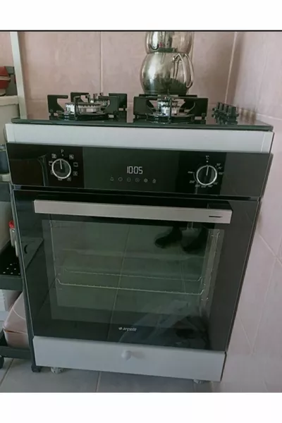 Built-in Oven and Stove Cabinet MDF, with Door and Adjustable Feet