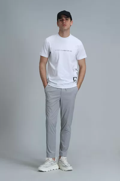 تي شيرت بوتر مودرن جرافيك أبيض