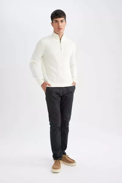 Chinohose Regular Fit Normale Passform Mit Taschen Gerade Bein WN