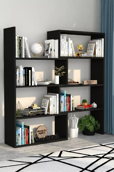 Пифагор Черный книжный шкаф